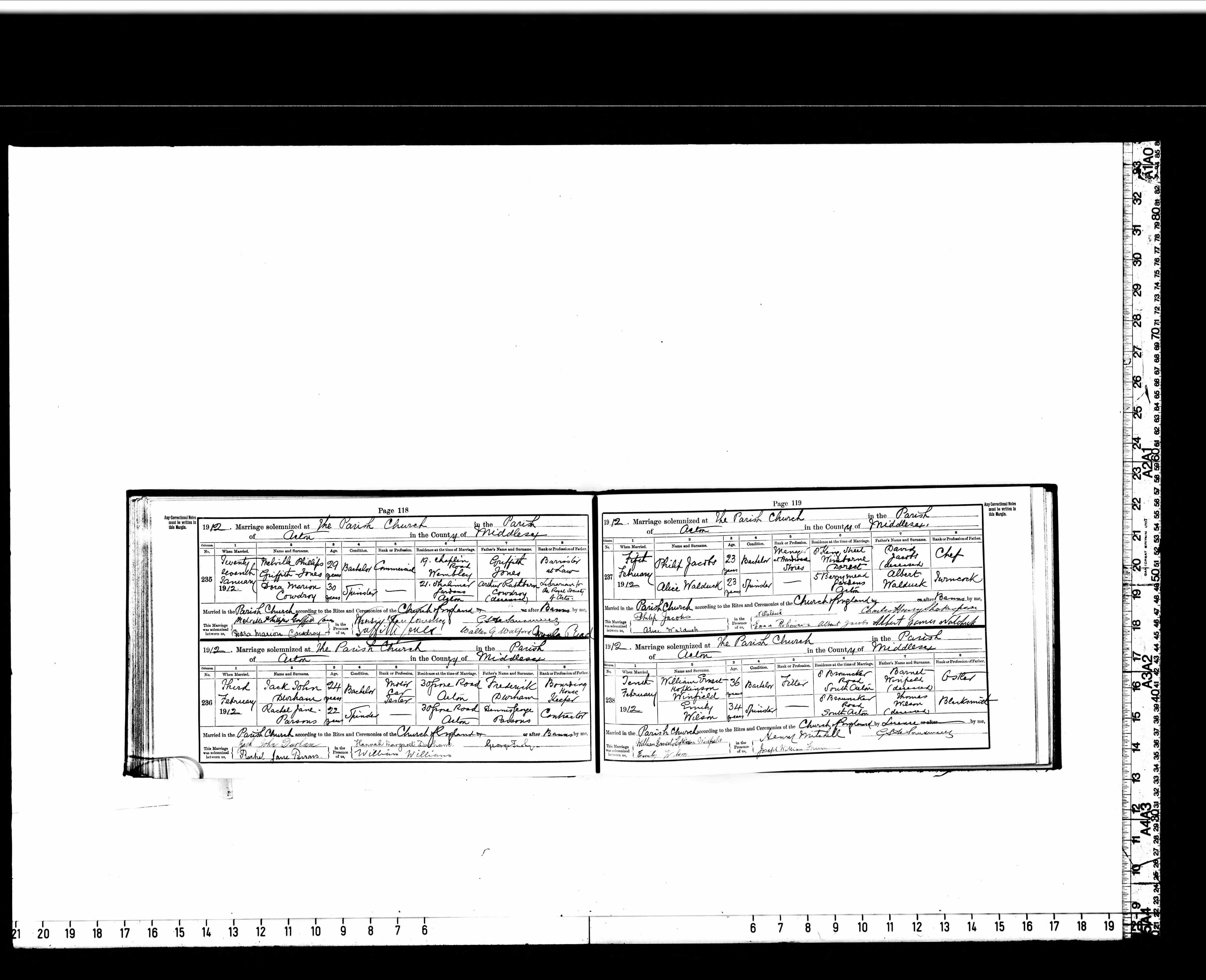 Marriage Cert - Jacobs, Phillip - Walduck, Alice