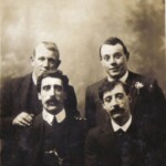 Back two men are unknown.<br> Front are David John Jacobs and his brother Charles<br /> <br>Photo courtesy of Lynda Kelly</br>